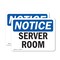 Signmission Server Room, 10 in W x Rectangle, Vinyl Decal OS-2PACK-NS-D-710-L-18279 - alternate 1